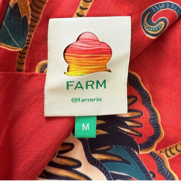 FARM Rio Vibrant Red and Blue Patterned Dress Parrots - Picture 11 of 16